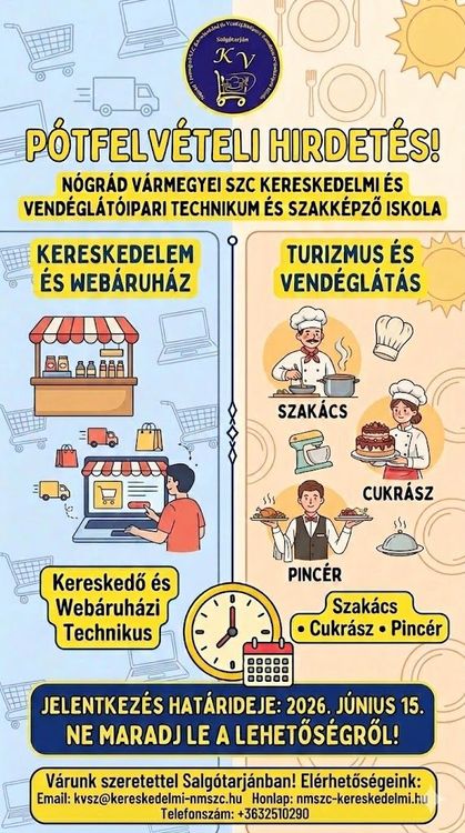 Pótfelvételt Hirdetünk!